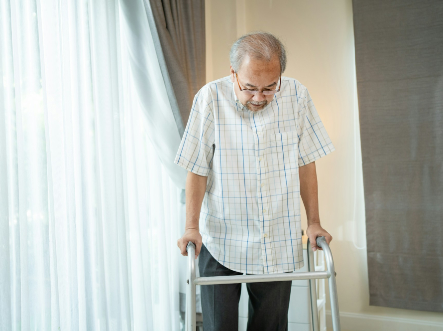 elder with a walker