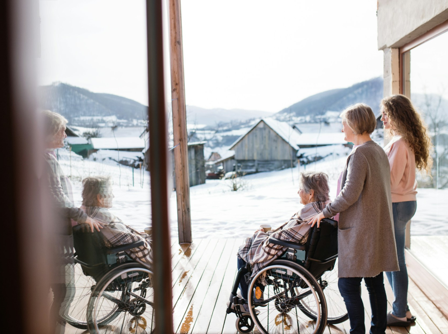 winter in a nursing home