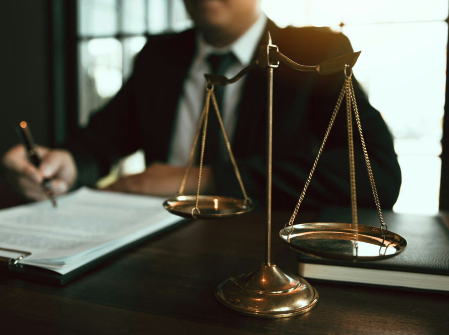 lawyer reviewing a case